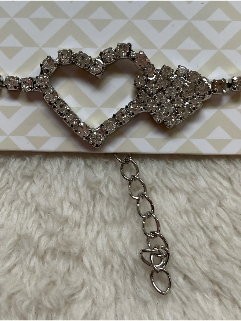D'Bello Silver Heart Crystal Bracelet - Sparkling Silver Hearts